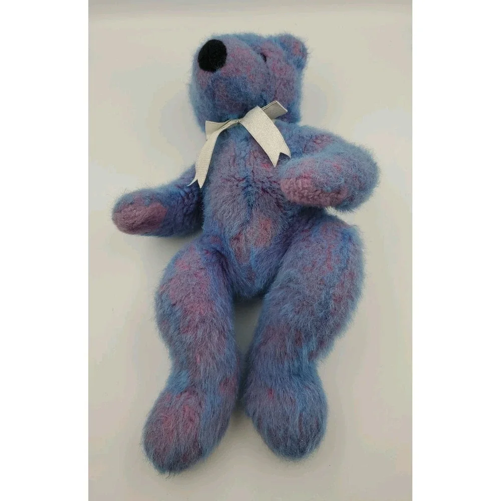 Vintage Retired Ty 1999‎ Purplebeary Stuffed Teddy Bear 14